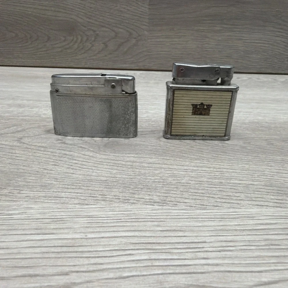 VTG Colvair Art Deco Kent Slide-O-Matic Lighter & Bentley Torch Lighter Set